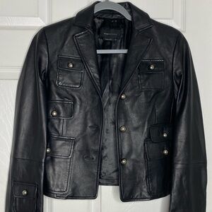 BCBGMAXZARIA Moto Leather Jacket Sz XS